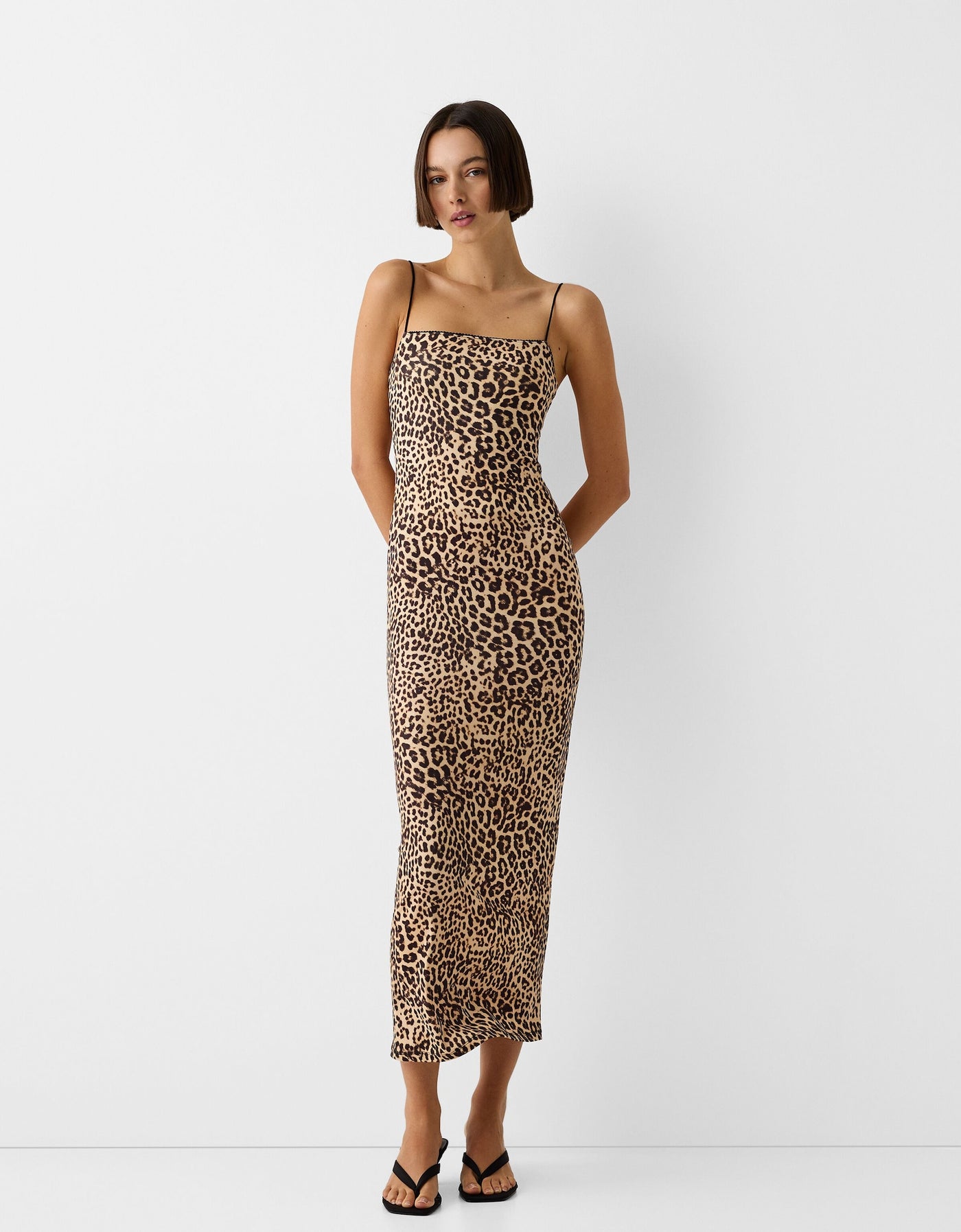 Arista Leopard Print Midi Dress