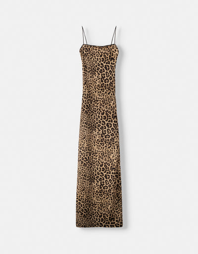 Arista Leopard Print Midi Dress